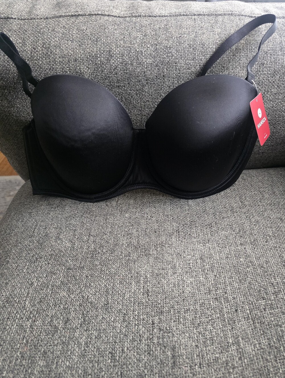 Hansca Black Strapless Push-Up Bra - 2-In-1 Convertible Support